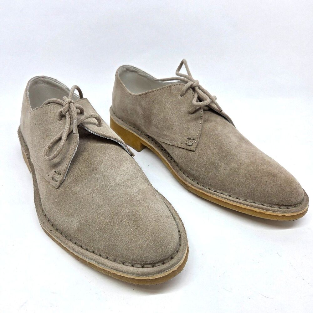Clarks Originals Italy Womens 23066 Sand Suede  Crepe Sole Derbys Size US 8.5 M